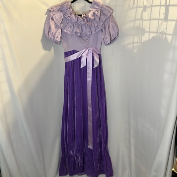 Alfred Dresses & Skirts - Vintage 1970s Purple Taffeta Velvet Ruffle Bridesmaid Formal Dress